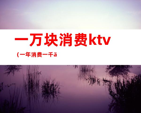 一万块消费ktv（一年消费一千万）