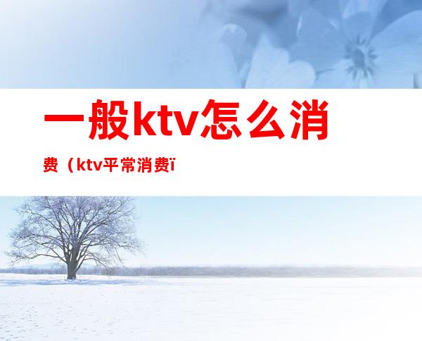 一般ktv怎么消费（ktv平常消费）