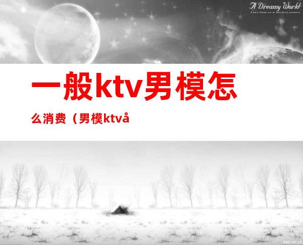 一般ktv男模怎么消费（男模ktv做些什么）