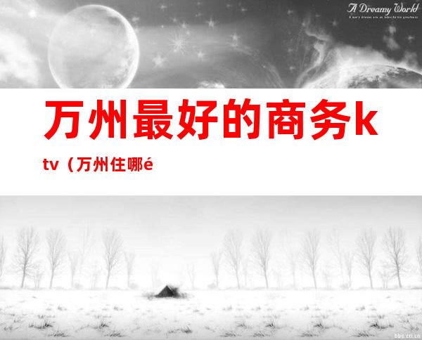 万州最好的商务ktv（万州住哪里好）