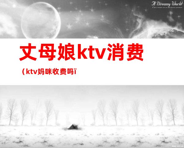 丈母娘ktv消费（ktv妈咪收费吗）