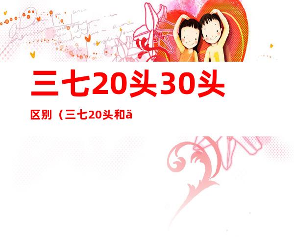 三七20头30头区别（三七20头和三十头怎么区分）