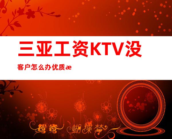 三亚工资KTV没客户怎么办优质服务员