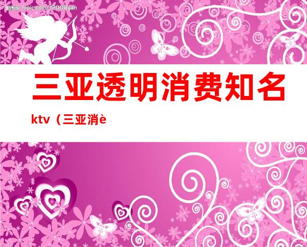 三亚透明消费知名ktv（三亚消费最高的地方）