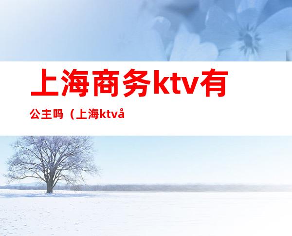 上海商务ktv有公主吗（上海ktv叫公主多少钱）