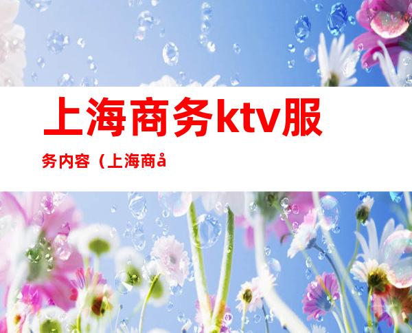 上海商务ktv服务内容（上海商务ktv服务内容有哪些）