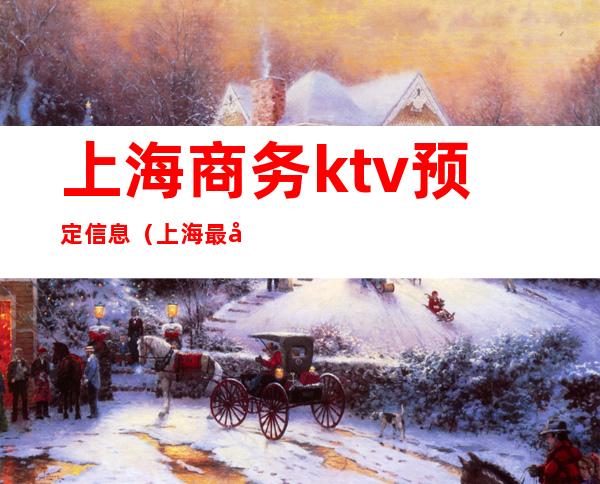 上海商务ktv预定信息（上海最大商务ktv在哪里）