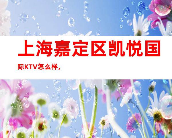 上海嘉定区凯悦国际KTV怎么样,几块的,消费水平,好玩么？