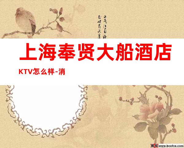 上海奉贤大船酒店KTV怎么样-消费价格-联系方式