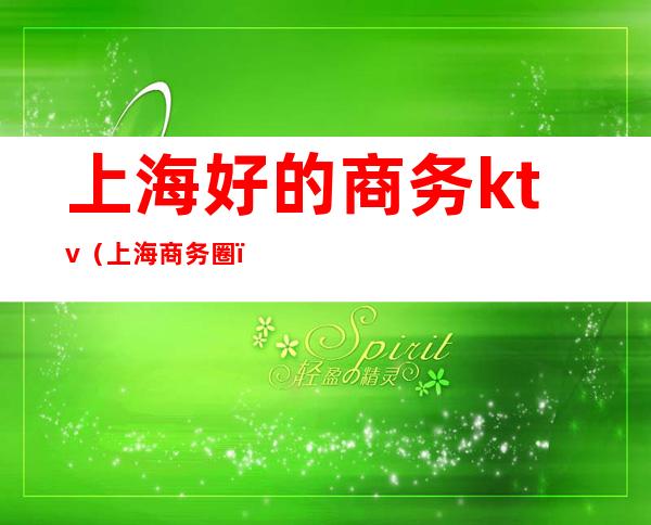 上海好的商务ktv（上海商务圈）