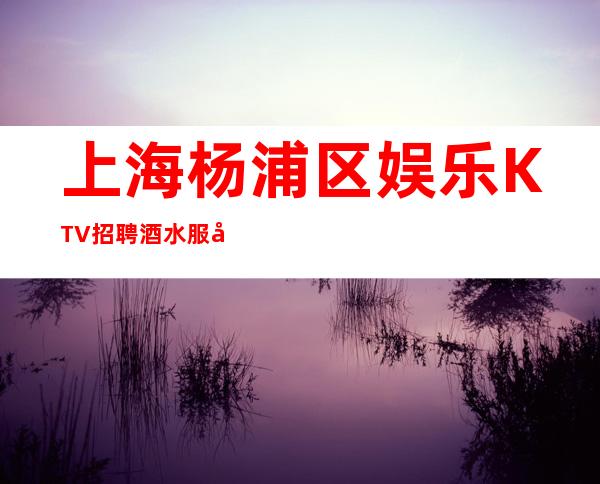 上海杨浦区娱乐KTV招聘酒水服务员-魔都复工生意稳定！场内直招