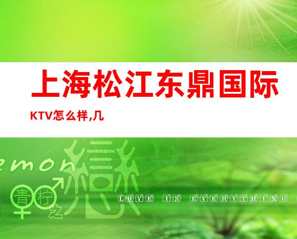 上海松江东鼎国际KTV怎么样,几块的,联系方式,好玩不？