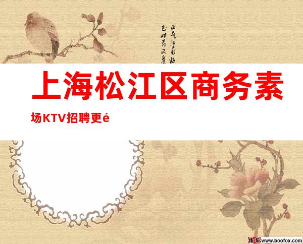 上海松江区商务素场KTV招聘更高场所白领老板素质高