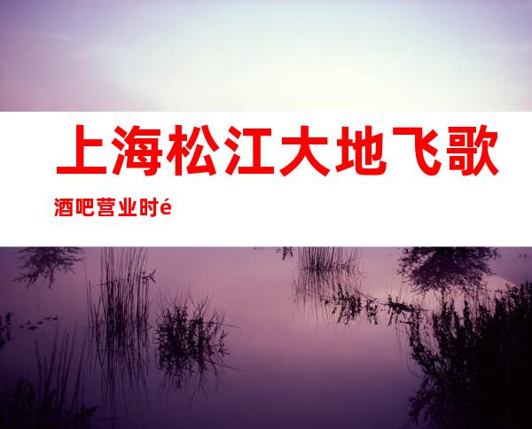 上海松江大地飞歌酒吧营业时间,消费价格,联系方式