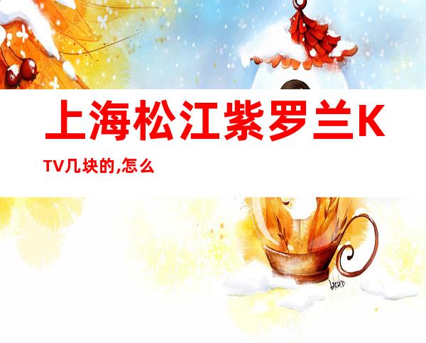 上海松江紫罗兰KTV几块的,怎么样,好玩么？