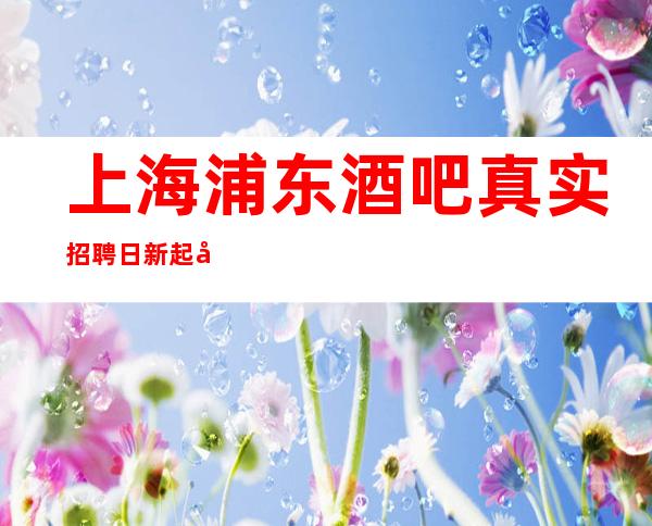 上海浦东酒吧真实招聘日新起公司业绩好