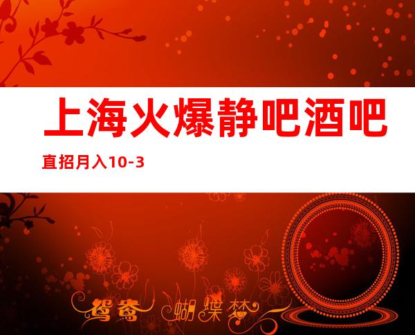 上海火爆静吧酒吧直招 月入10-30起 赚钱好舞台 有梦你就来