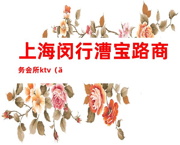 上海闵行漕宝路商务会所ktv（上海闵行区莲花路会所）