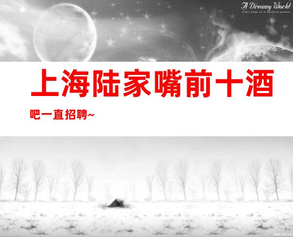 上海陆家嘴前十酒吧一直招聘~20按时发放没押金