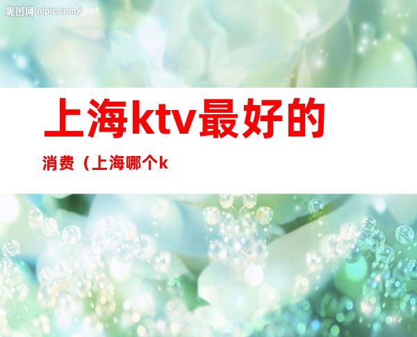 上海ktv最好的消费（上海哪个ktv消费最高）