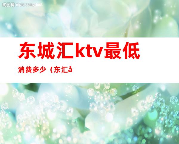 东城汇ktv最低消费多少（东汇城ktv订房号码）