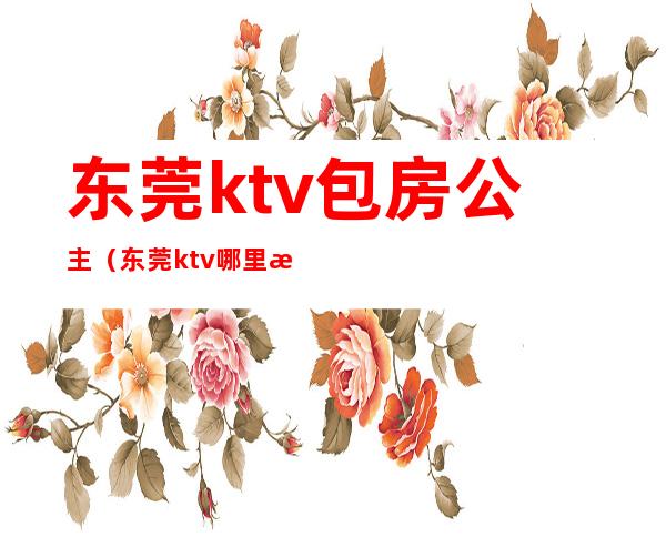 东莞ktv包房公主（东莞ktv哪里有包厢公主）