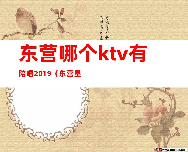 东营哪个ktv有陪唱2019（东营垦利有陪唱的ktv）