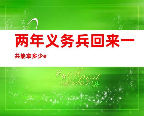 两年义务兵回来一共能拿多少钱（西藏两年义务兵回来一共能拿多少钱）