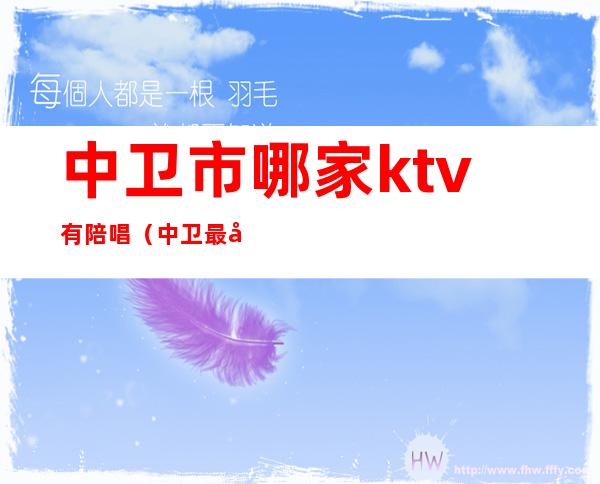 中卫市哪家ktv有陪唱（中卫最好的KTV）