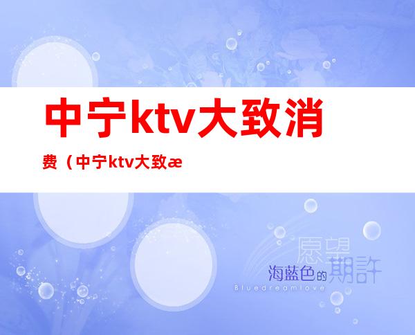 中宁ktv大致消费（中宁ktv大致消费）