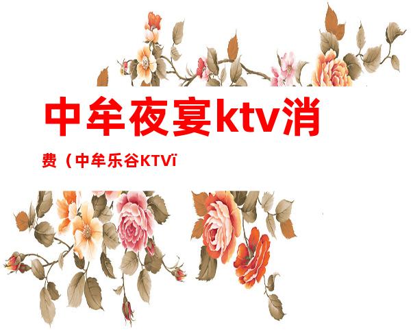 中牟夜宴ktv消费（中牟乐谷KTV）