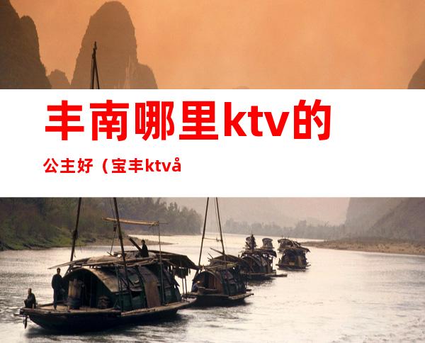 丰南哪里ktv的公主好（宝丰ktv公主都能干啥）