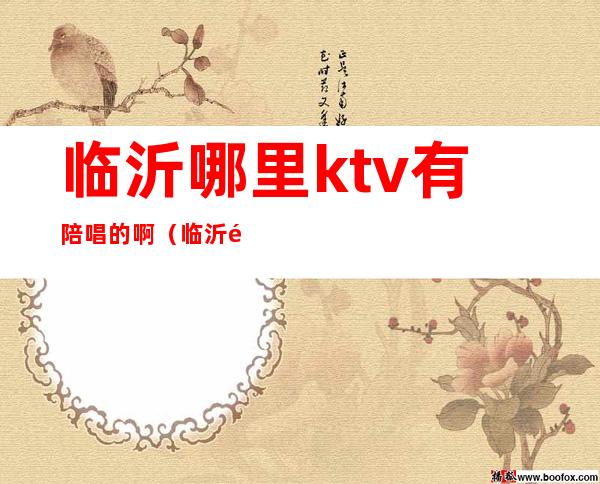 临沂哪里ktv有陪唱的啊（临沂陪酒KTV）