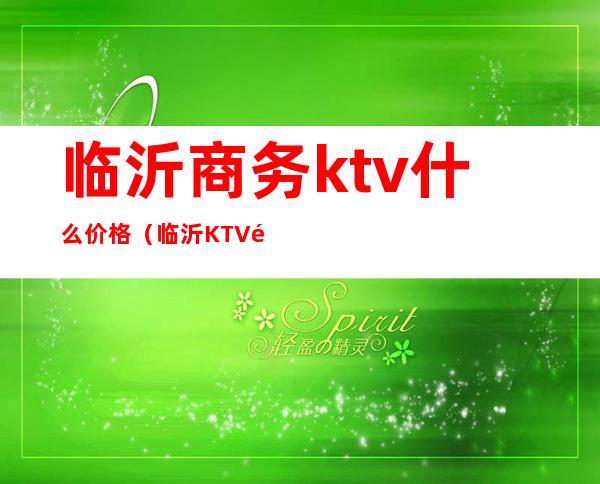 临沂商务ktv什么价格（临沂KTV预订）