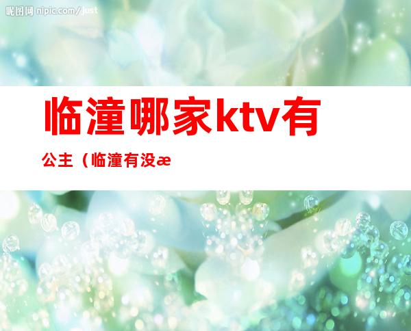 临潼哪家ktv有公主（临潼有没有KTV公主）