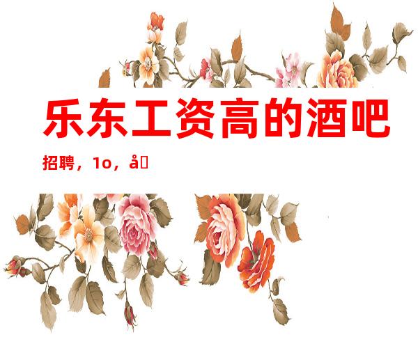 乐东工资高的酒吧招聘，1o，场所直招