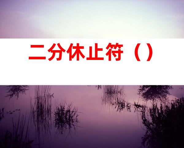 二分休止符（）