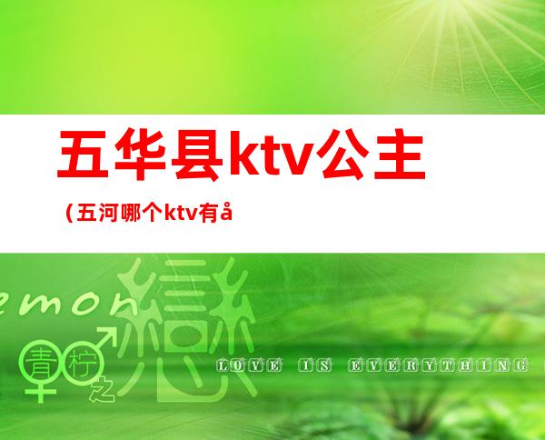 五华县ktv公主（五河哪个ktv有公主）