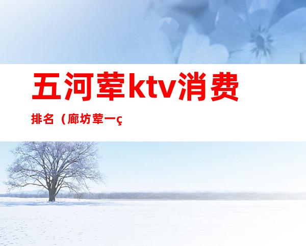 五河荤ktv消费排名（廊坊荤一点的KTV）