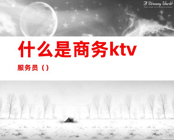 什么是商务ktv服务员（）