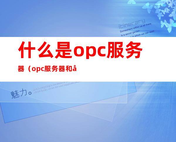 什么是opc服务器（opc服务器和客户端区别）