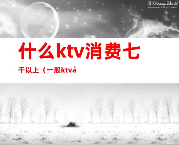 什么ktv消费七千以上（一般ktv六七个人消费要多少）