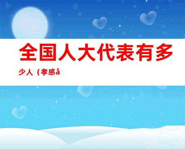 全国人大代表有多少人（孝感市全国人大代表有多少人）