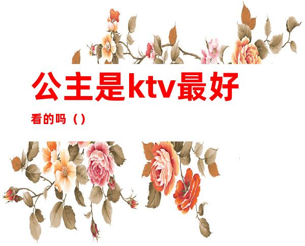 公主是ktv最好看的吗（）