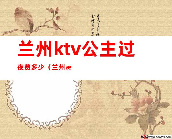 兰州ktv公主过夜费多少（兰州有公主的KTV）