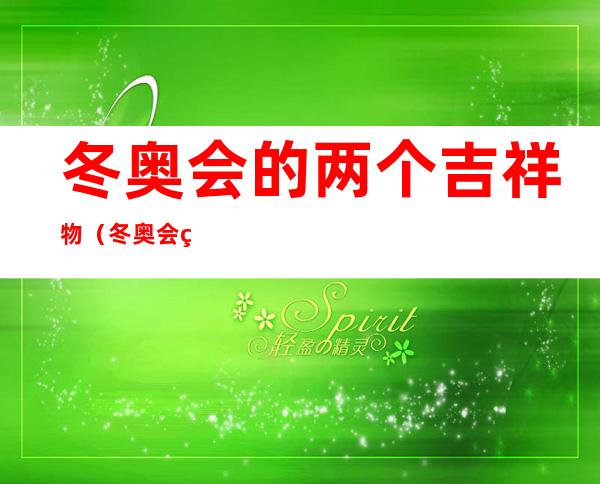 冬奥会的两个吉祥物（冬奥会的两个吉祥物是什么）