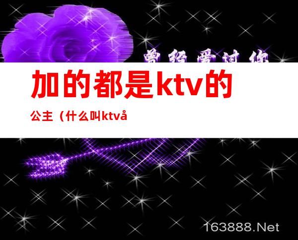 加的都是ktv的公主（什么叫ktv公主）