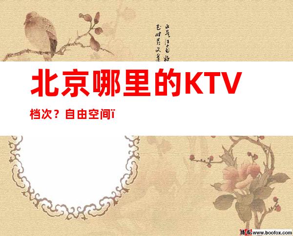 北京哪里的KTV档次？自由空间，欢唱无限！