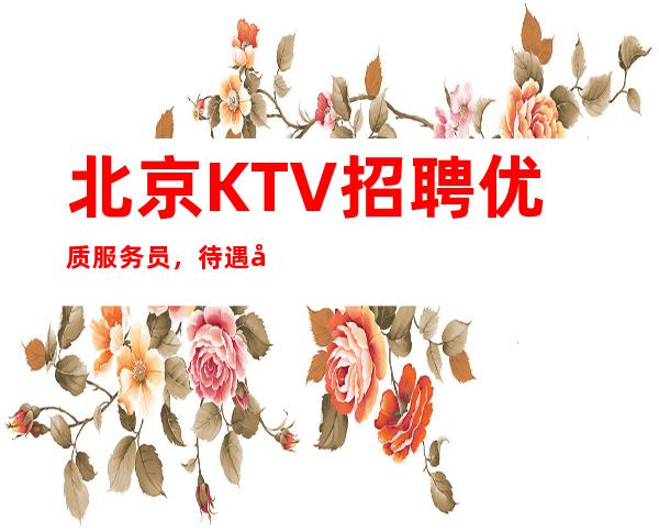 北京KTV招聘优质服务员，待遇好，收入高，工资1250起步