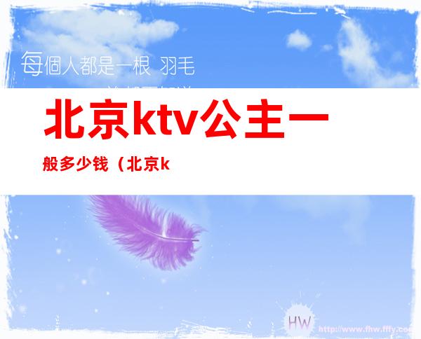 北京ktv公主一般多少钱（北京ktv包公主一般都多少钱）